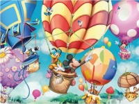 Desenhos de Mickey’s Air Balloon Jigsaw Puzzle para colorir