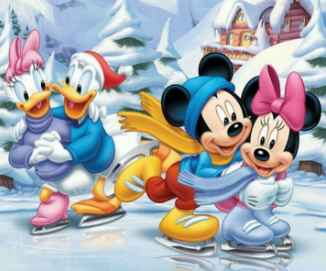Minnie and Mickey Skating Jigsaw Puzzle