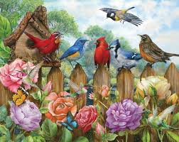 Morning Serenade – Bird Garden Jigsaw Puzzle