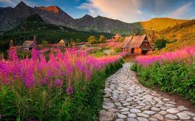 Mountain Valley Flowers Landscape, Poland Jigsaw Puzzle