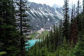 Moutains by the Lake Louise Jigsaw Puzzle