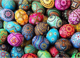 Desenhos de Multicolor Easter Egg Jigsaw Puzzle para colorir