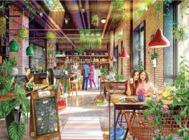 Neighborhood Cafe Jigsaw Puzzle
