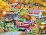 Desenhos de New England Farm Jigsaw Puzzle para colorir