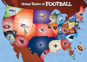 NFL League Map Jigsaw Puzzle
