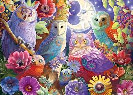 Night Owl Hoot Painting Jigsaw Puzzle