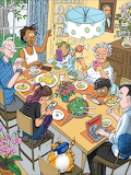 Desenhos de No longer Family Dinner Jigsaw Puzzle para colorir