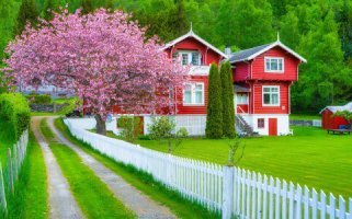 Desenhos de Norway Village House Jigsaw Puzzle para colorir