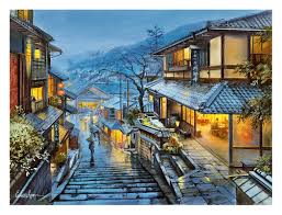Desenhos de Old Kyoto, Japan JigsawPuzzle para colorir