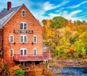 Desenhos de Old Mill Pub Jigsaw Puzzle para colorir