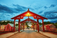 Desenhos de Old Town Bridge, Trondheim, Norway Jigsaw Puzzle para colorir