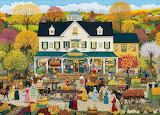 Desenhos de Old Town Harvest Market Jigsaw Puzzle para colorir