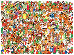 Desenhos de One Hundred and One – Reindeers and Santa Jigsaw Puzzle para colorir