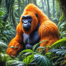 Orange Gorilla Jigsaw Puzzle