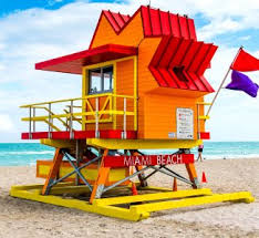 Desenhos de Orange Lifeguard Tower Jigsaw Puzzle para colorir