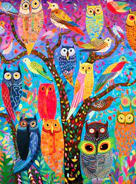 Owl Oasis: The Vibrant Perch Jigsaw Puzzle