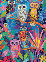 Desenhos de Owls in Paradise Jigsaw Puzzle para colorir