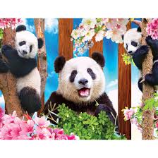 Desenhos de Panda Playtime Jigsaw Puzzle para colorir