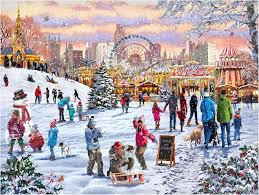 Desenhos de Winter Wonderland Jigsaw Puzzle para colorir