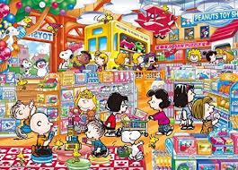 Desenhos de Peanuts Snoopy Toy Shop Jigsaw Puzzle para colorir