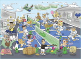 Desenhos de Pickleball Play Jigsaw Puzzle para colorir