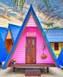 Desenhos de Pink Triangle House Jigsaw Puzzle para colorir