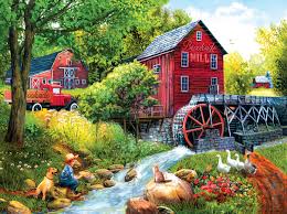 Playing Hookey at the Mill Jigsaw Puzzle