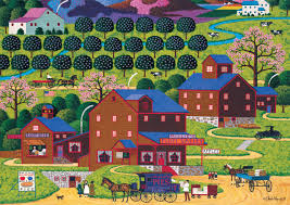 Desenhos de Plum Valley – Charles Wysocki  Puzzles Jigsaw para colorir