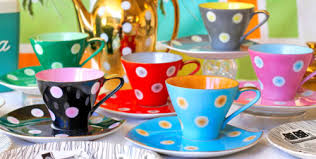 Desenhos de Polka Dot Tea Set Jigsaw Puzzle para colorir