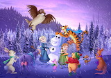 Desenhos de Pooh and Friends Jigsaw Puzzle para colorir