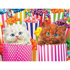 Popcorn Kitty Surprise Jigsaw Puzzle