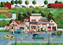 Desenhos de The Old Filling Station Jigsaw Puzzle para colorir