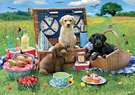 Puppy Park Picnic Jigsaw Puzzle