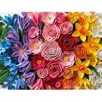 Desenhos de Quilled Flower Jigsaw Puzzle para colorir