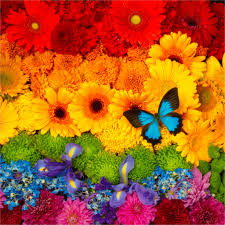 Desenhos de Rainbow Flowers Jigsaw Puzzle 3 para colorir