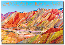 Desenhos de Rainbow Mountain, Zhangye China Jigsaw Puzzle para colorir