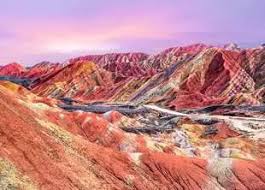 Desenhos de Rainbow Mountains, China Jigsaw Puzzle para colorir