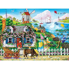 Desenhos de Rambling Rose Cottage Jigsaw Puzzle para colorir