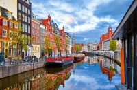 Desenhos de River Amstel, Amsterdam, Netherlands Jigsaw Puzzle para colorir