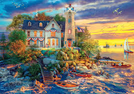 Rock Island Lighthouse – Dominic Davison Puzzles Jigsaw