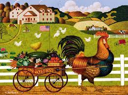 Rooster Express – Charles Wysocki Jigsaw Puzzle