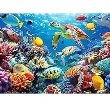 Desenhos de Sea Animals – Turtle Jigsaw Puzzle para colorir