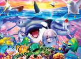 Selfies in Waves Jigsaw Puzzle