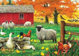 Sheep Farm in Fall Jigsaw Puzzle