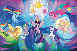 Desenhos de Six My Little Pony Jigsaw Puzzle para colorir