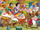 Desenhos de Snow White and The Seven Dwarfs Jigsaw Puzzle 3 para colorir