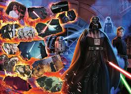 Desenhos de Star Wars Villainous Darth Vader Jigsaw Puzzle para colorir