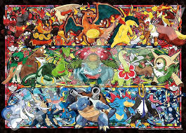 Desenhos de Starter Pokemon Jigsaw Puzzle para colorir