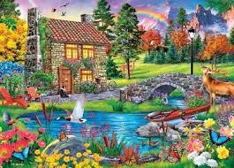 Desenhos de Stoney Brook Retreat Jigsaw Puzzle para colorir