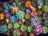 Succulent Flowers Jigsaw Puzzle